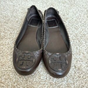 Tory Burch vintage dark brown leather ballet flats